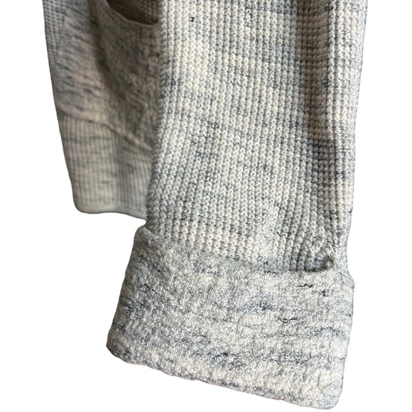 Habitat Size Medium Marled Cream Gray Waffle Knit Cowl Neck Tunic Cozy Sweater - Picture 4 of 8